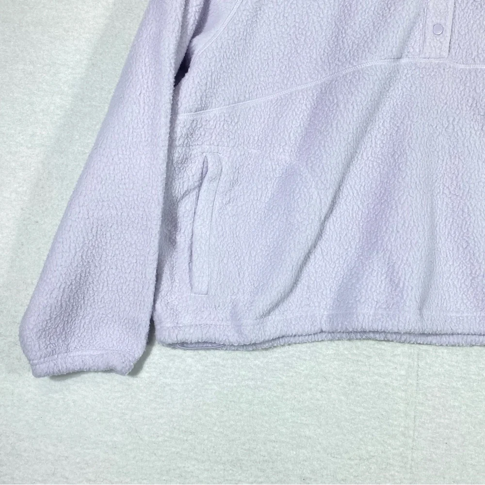 Columbia Jasper Ridge Pebbled Fleece Women's 3X Purple Half Snap Pullover NWT